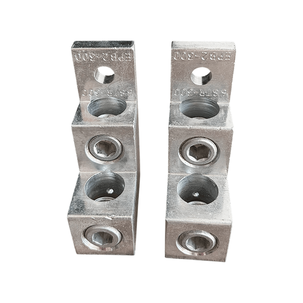 Terminal tipo silla doble piso dos cables AWG 6-250MCM